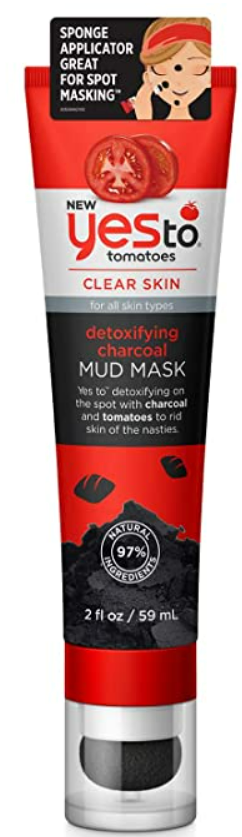 Yes To Tomatoes Detoxifying Charcoal Mud Mask | For All Skin Types | Charcoal & Tomatoes to Detoxify