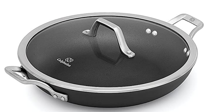 Calphalon 1948256 Signature Hard Anodized Nonstick Covered Everyday Chef Pan, 12